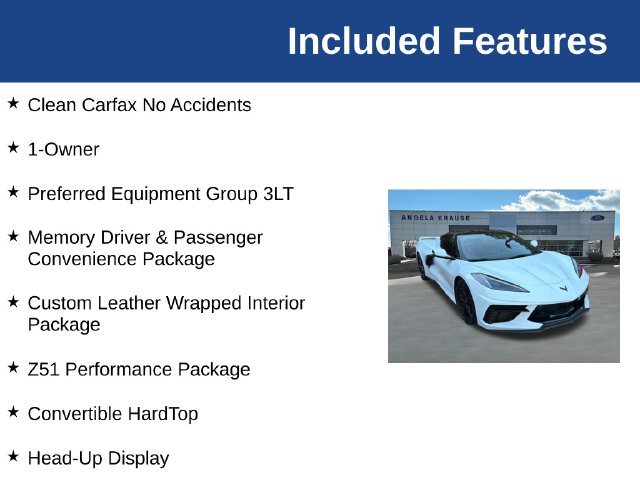 Used 2022 Chevrolet Corvette Stingray Premium Conv w/ Z51 Performance Package RWD image 5