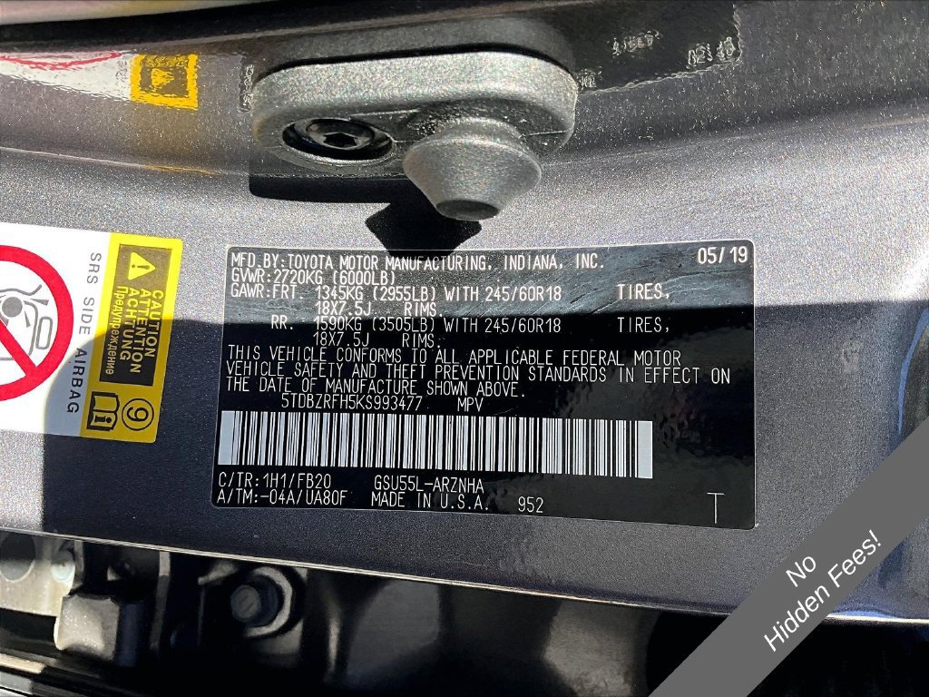 Used 2019 Toyota Highlander LE AWD/4WD image 24
