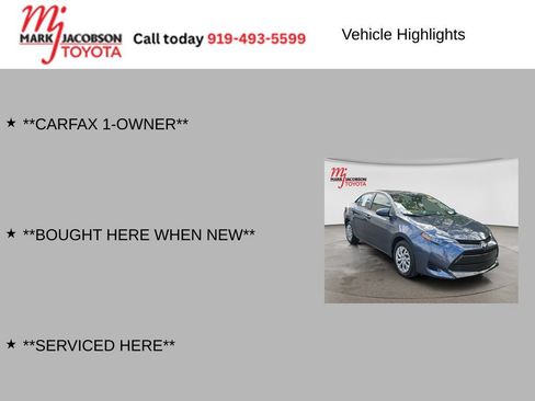 Used 2017 Toyota Corolla LE FWD image 5