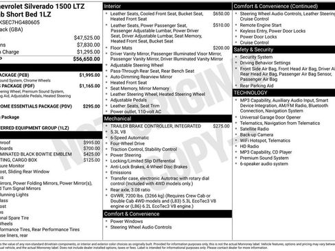 Used 2017 Chevrolet Silverado 1500 LTZ w/ Sport Package AWD/4WD image 11