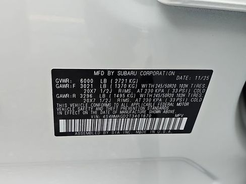 New 2026 Subaru Ascent Limited image 22