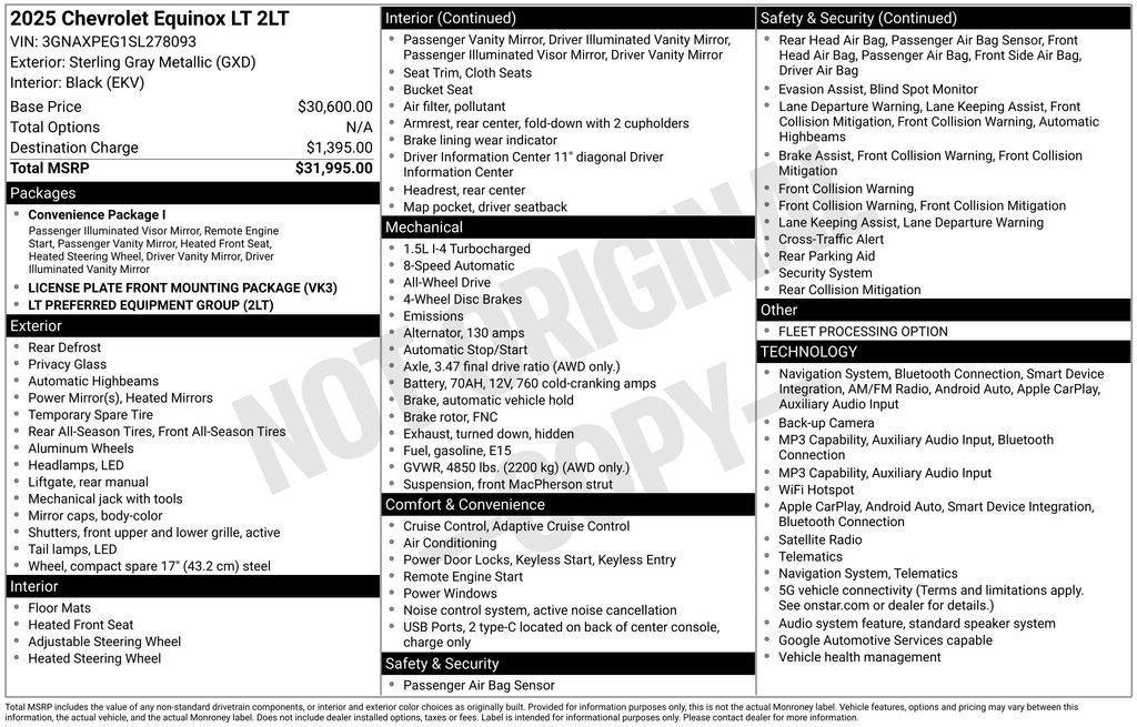 Used 2025 Chevrolet Equinox LT AWD/4WD image 14