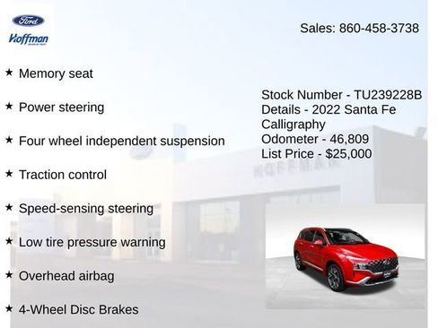 Used 2022 Hyundai Santa Fe Calligraphy image 15