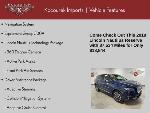 Used 2019 Lincoln Nautilus Reserve AWD/4WD image 4