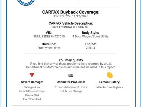 Certified 2024 Hyundai Tucson SEL image 2