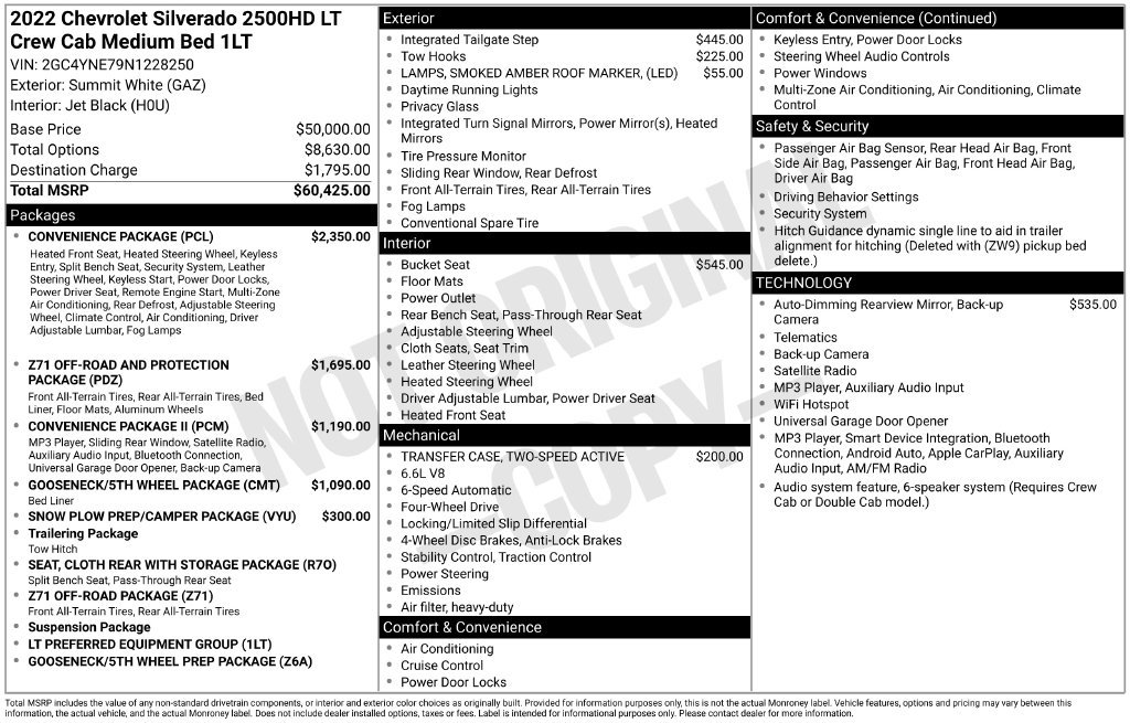 Used 2022 Chevrolet Silverado 2500 LT w/ Convenience Package AWD/4WD image 3