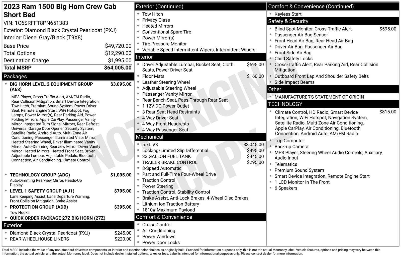 Certified 2023 RAM 1500 Big Horn AWD/4WD image 31