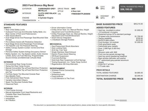 Used 2023 Ford Bronco Big Bend AWD/4WD image 33