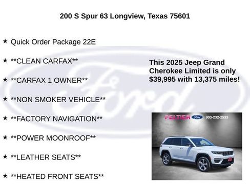 Used 2025 Jeep Grand Cherokee Limited AWD/4WD image 5