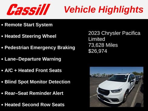 Used 2023 Chrysler Pacifica Limited FWD image 3