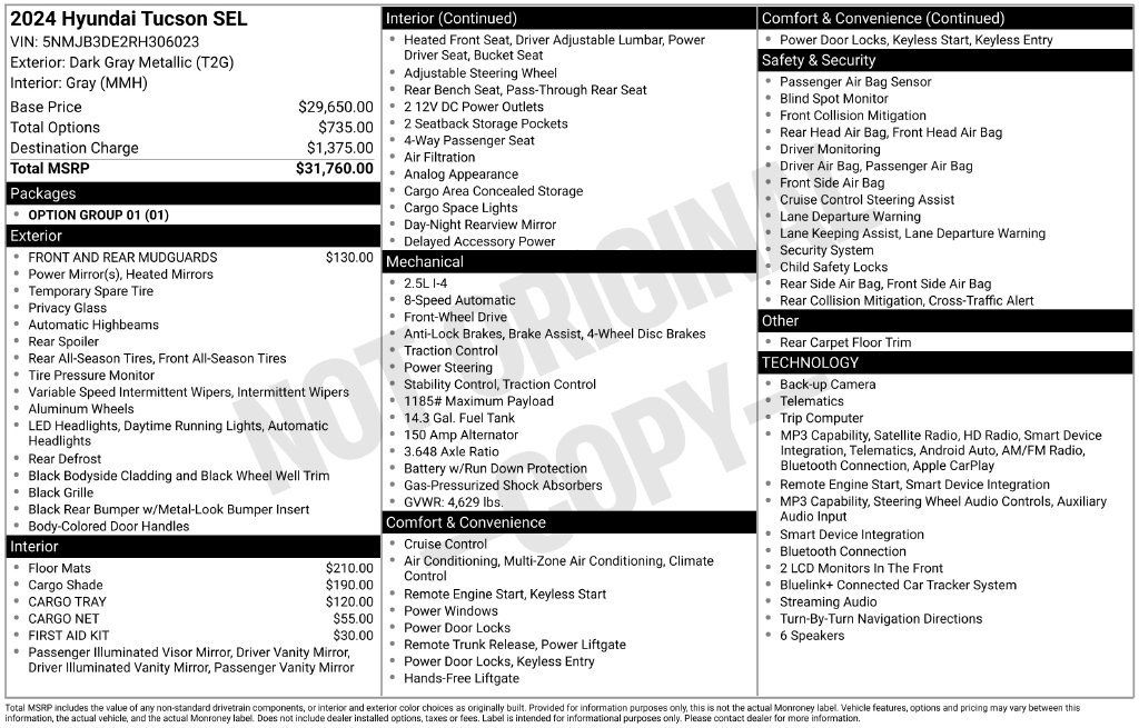 Certified 2024 Hyundai Tucson SEL FWD image 5