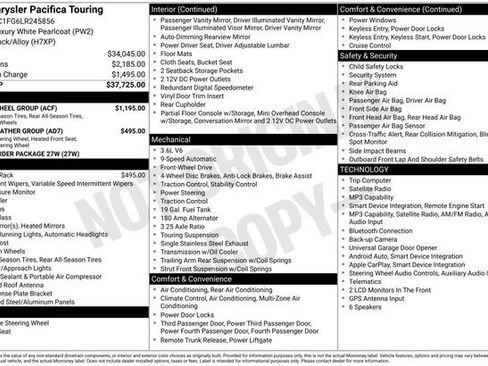Used 2020 Chrysler Pacifica Touring w/ Tire & Wheel Group FWD image 5