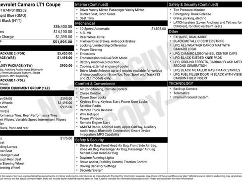 Used 2023 Chevrolet Camaro LT w/ Design Package 2 RWD image 7