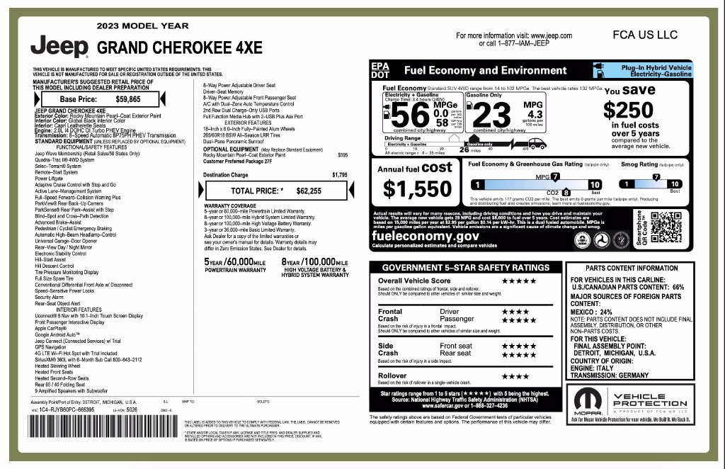Certified 2023 Jeep Grand Cherokee 4WD 4xe image 7