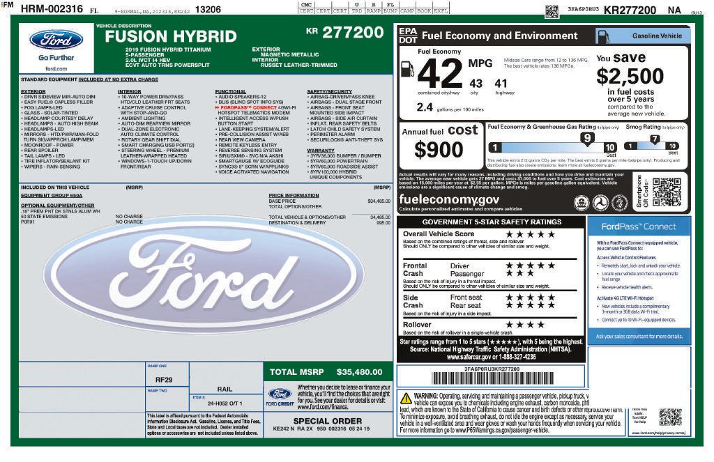 Used 2019 Ford Fusion Titanium FWD image 3