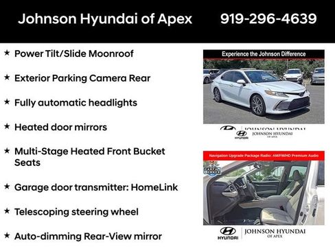 Used 2022 Toyota Camry XLE w/ Navigation Upgrade Package FWD image 12
