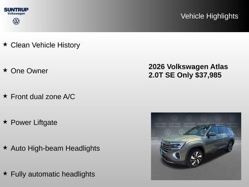 Used 2026 Volkswagen Atlas SE AWD/4WD image 7