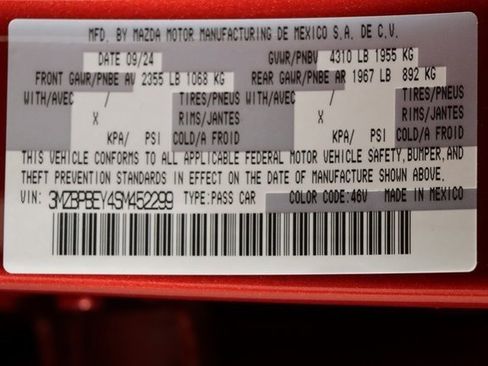 New 2025 MAZDA MAZDA3 2.5 Turbo Sedan w/Premium Plus image 46