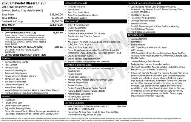 Used 2023 Chevrolet Blazer LT w/ Convenience Package FWD image 32