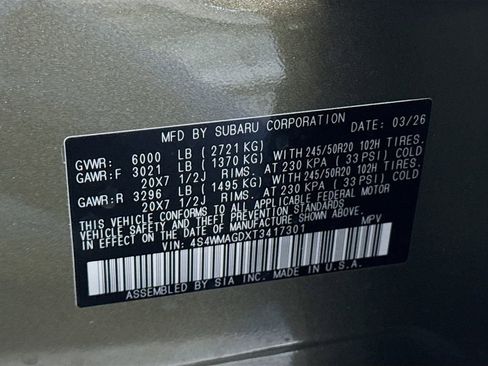 New 2026 Subaru Ascent Limited image 32