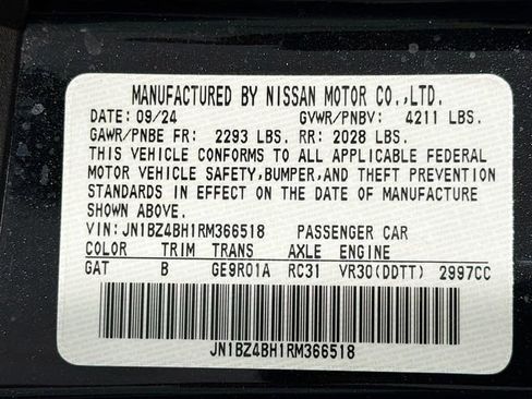 Used 2024 Nissan Z Performance w/ Floor Mat Package image 28