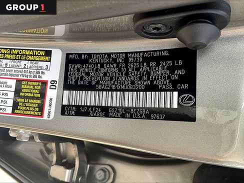 Certified 2021 Lexus ES 350 F Sport w/ Accessory Package FWD image 37