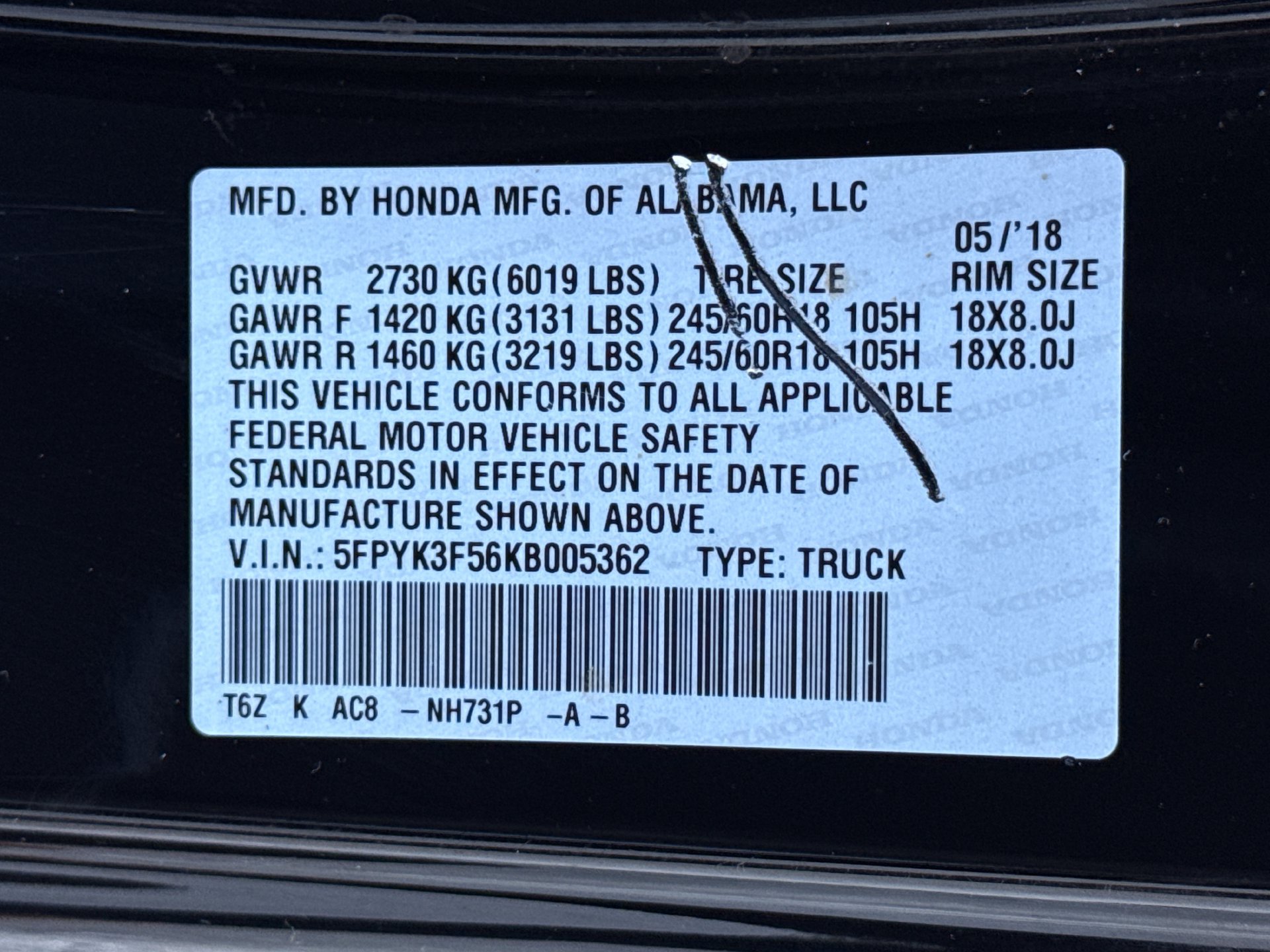 Used 2019 Honda Ridgeline RTL image 19