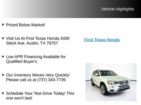 Used 2016 BMW X3 xDrive28i AWD/4WD image 10