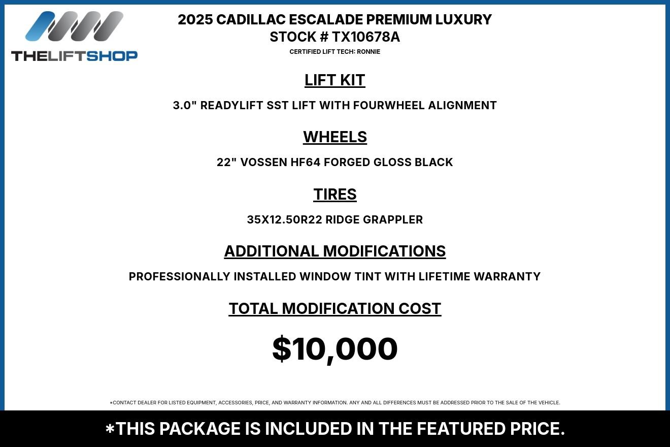 Used 2025 Cadillac Escalade Premium Luxury w/ LPO, Floor Liner Package AWD/4WD image 2