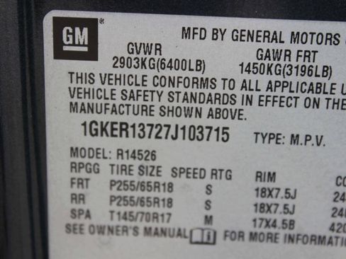 Used 2007 GMC Acadia SLE w/ Convenience Package FWD image 11