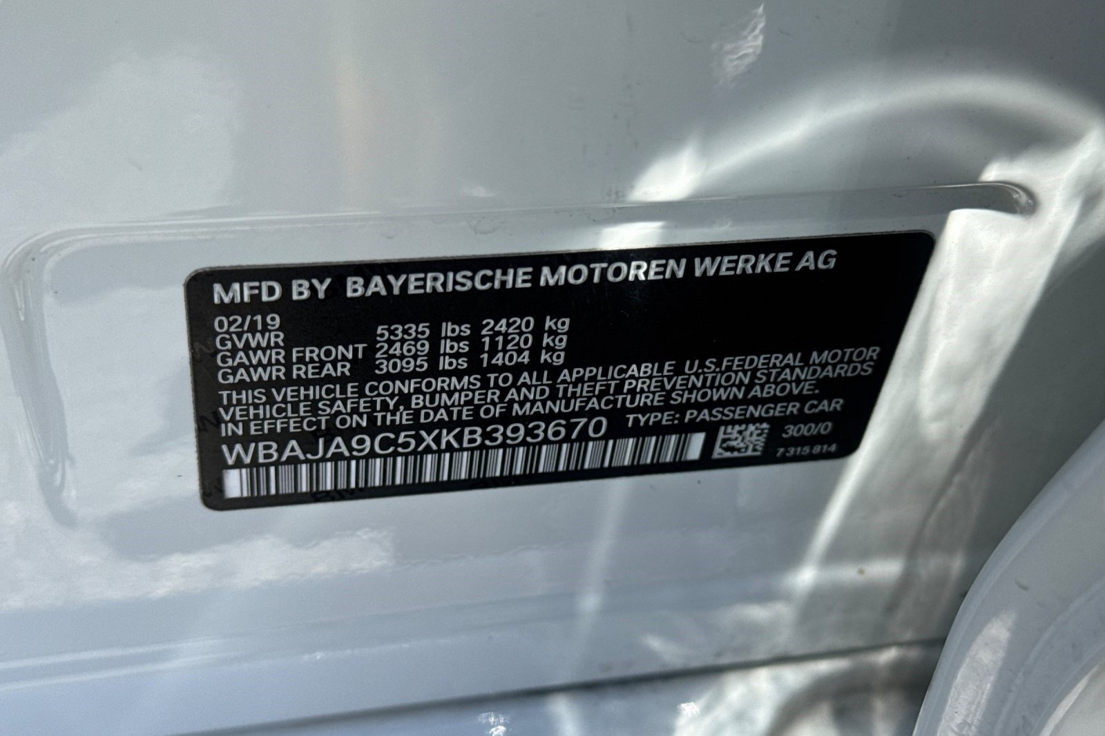 Used 2019 BMW 530e w/ Convenience Package RWD image 27