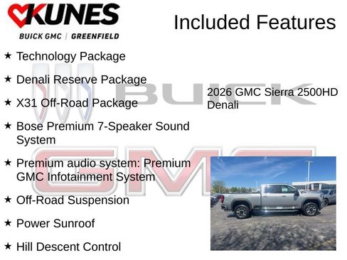 New 2026 GMC Sierra 2500 Denali w/ Denali Reserve Package AWD/4WD image 3