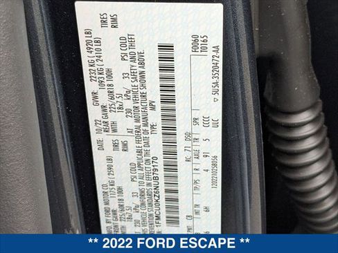 Certified 2022 Ford Escape SEL image 24