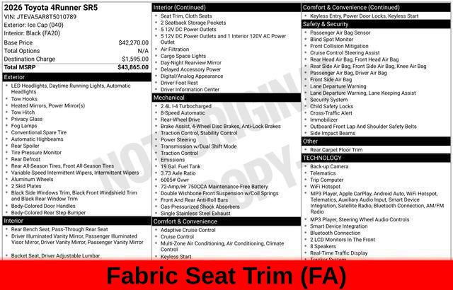 Used 2026 Toyota 4Runner SR5 RWD image 73