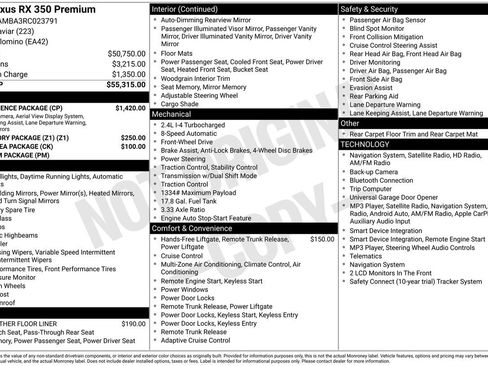 Used 2024 Lexus RX 350 Premium w/ Convenience Package FWD image 31