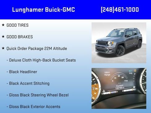 Used 2022 Jeep Renegade Altitude w/ Sun/Sound Group AWD/4WD image 6