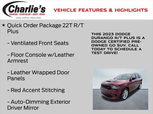 Certified 2023 Dodge Durango R/T AWD/4WD image 13