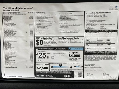 New 2026 BMW X5 sDrive40i w/ M Sport Package image 36