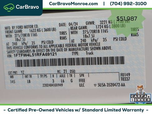 Used 2024 Ford F150 Tremor w/ Bed Utility Package AWD/4WD image 46