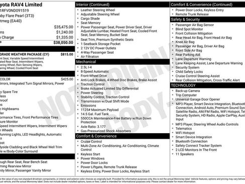 Used 2022 Toyota RAV4 Limited w/ Limited Grade Weather Package FWD image 5