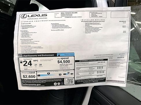 New 2026 Lexus RX 350 Premium image 13