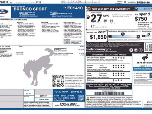 Used 2026 Ford Bronco Sport Outer Banks AWD/4WD image 29