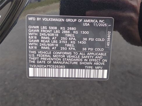 New 2026 Volkswagen Atlas SE image 23