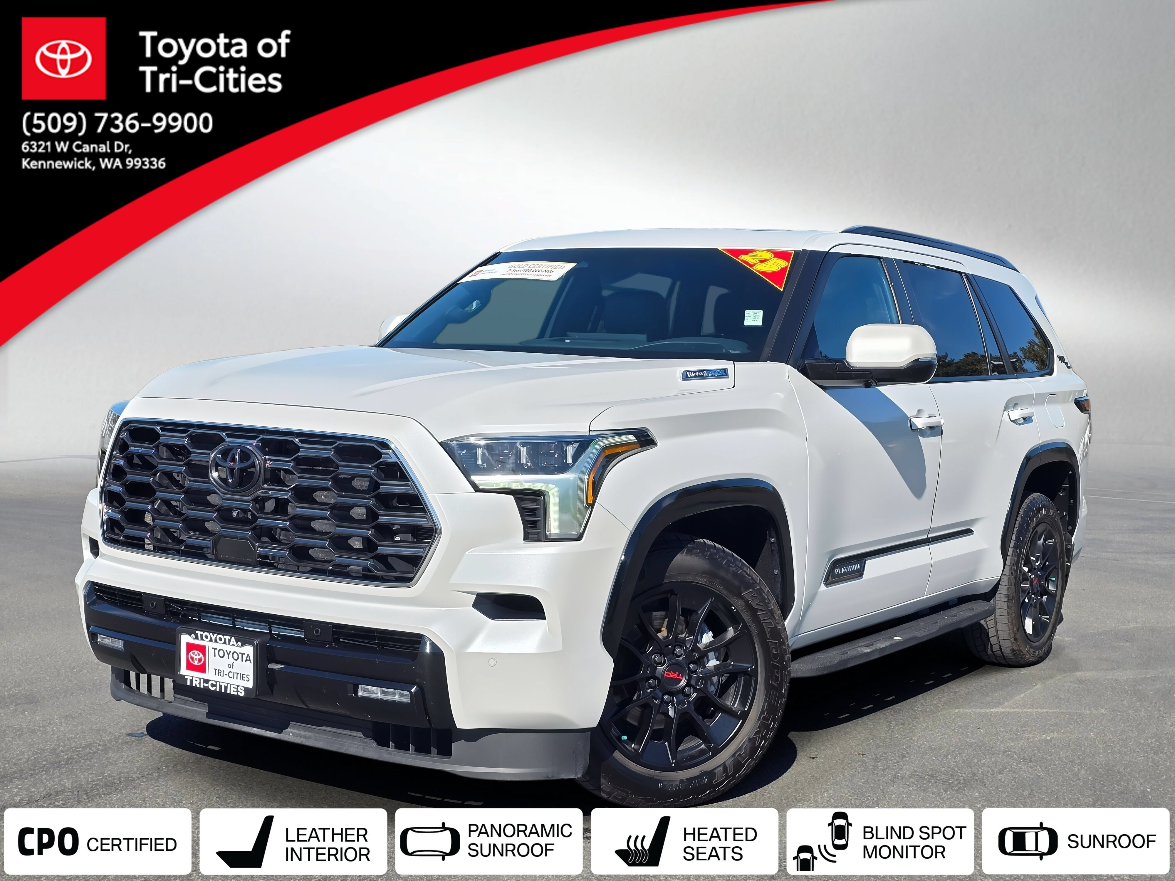 Certified 2025 Toyota Sequoia Platinum w/ TRD Off-Road Package AWD/4WD image 1