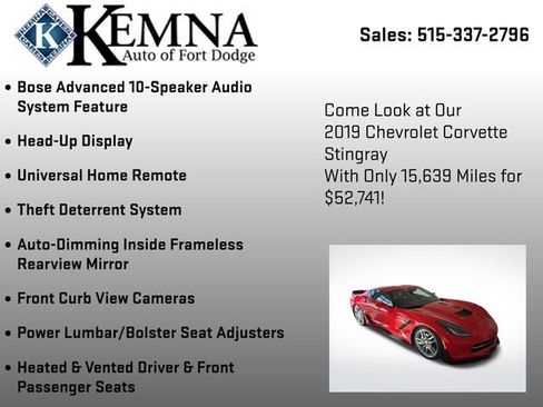 Used 2019 Chevrolet Corvette Stingray Coupe w/ 2LT Preferred Equipment Group image 14