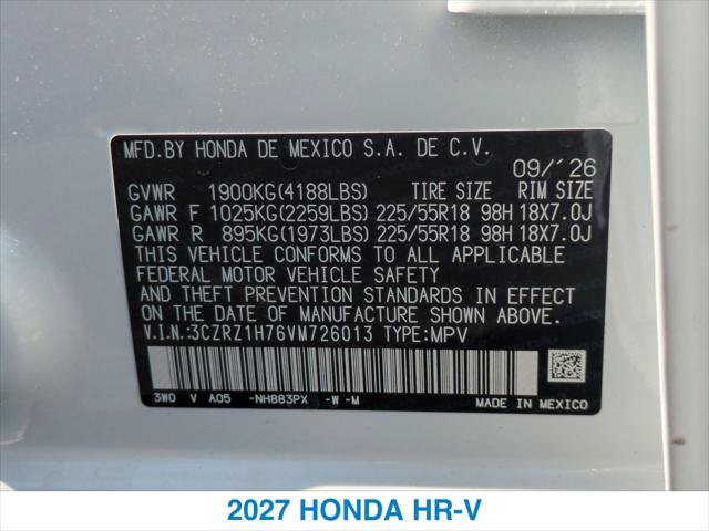 New 2027 Honda HR-V EX-L image 26