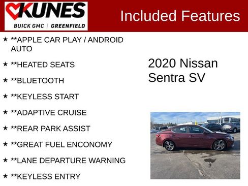 Used 2020 Nissan Sentra SV w/ Trunk Package image 2
