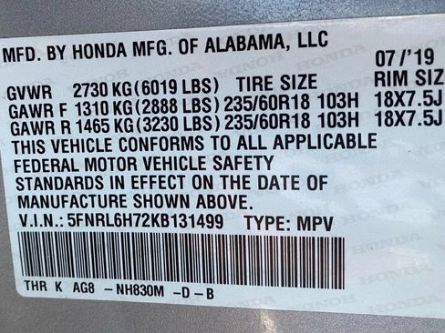 Used 2019 Honda Odyssey EX-L image 32