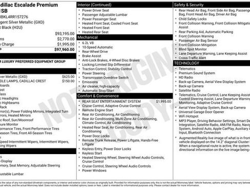 Certified 2024 Cadillac Escalade Premium Luxury RWD image 4