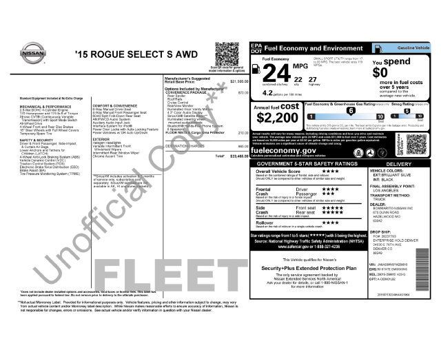 Used 2015 Nissan Rogue S w/ Convenience Package AWD/4WD image 7